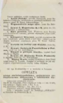 Prospekt księgarni K. Reyznera, N. Kamińskiego i Spółki