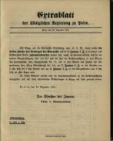 Extrablatt der Königlichen Regierung zu Posen