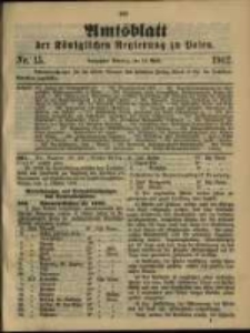 Amtsblatt der Königlichen Regierung zu Posen. 1902.04.15 Nro.15