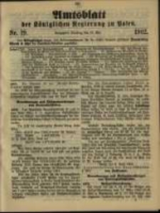Amtsblatt der Königlichen Regierung zu Posen. 1902.05.13 Nro.19