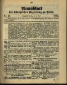Amtsblatt der Königlichen Regierung zu Posen. 1903.04.28 Nro.17