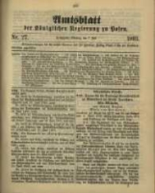 Amtsblatt der Königlichen Regierung zu Posen. 1903.07.07 Nro.27