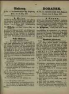 Dodatek do Nr. 11. Dziennika urzęd. Król. Regencyi, Poznań, 12 marca 1867