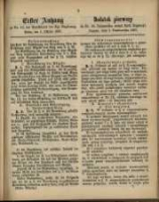 Dodatek pierwszy do Nr. 40. Dziennika urzęd. Król. Regencyi, Poznań, 1 października 1867