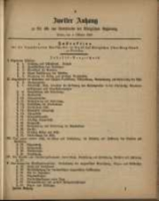 Zweiter Anhang zu Nr. 40 des Amtsblatts der Königlichen Regierung. Posen, den 1. October 1867