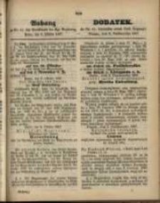 Dodatek do Nr. 41. Dziennika urzęd. Król. Regencyi, Poznań, 8 października 1867
