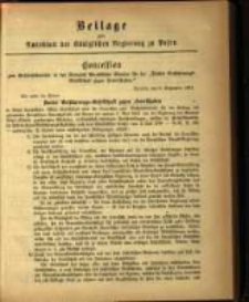 Beilage zum Amtsblatt der Königlichen Regierung zu Posen