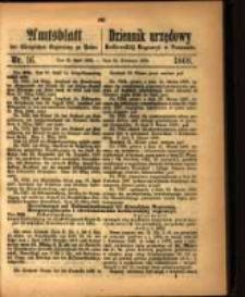 Amtsblatt der Königlichen Regierung zu Posen. 1868.04.21 Nro.16