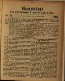 Amtsblatt der Königlichen Regierung zu Posen. 1906.12.18 Nro.51