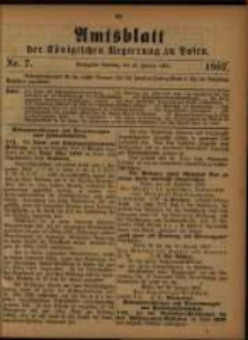 Amtsblatt der K&ouml;niglichen Regierung zu Posen. 1907.02.12 Nro.7