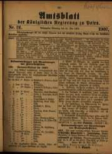 Amtsblatt der Königlichen Regierung zu Posen. 1907.05.21 Nro.21