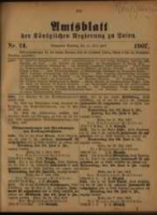 Amtsblatt der Königlichen Regierung zu Posen. 1907.06.11 Nro.24