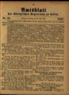 Amtsblatt der Königlichen Regierung zu Posen. 1907.05.25 Nro.26