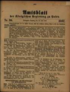 Amtsblatt der Königlichen Regierung zu Posen. 1907.07.23 Nro.30