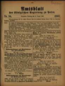 Amtsblatt der Königlichen Regierung zu Posen. 1907.08.20 Nro.34
