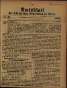 Amtsblatt der Königlichen Regierung zu Posen. 1907.08.27 Nro.35