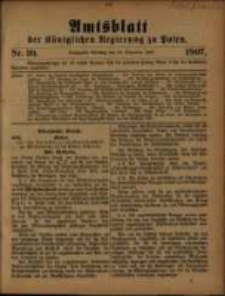 Amtsblatt der K&ouml;niglichen Regierung zu Posen. 1907.09.24 Nro.39