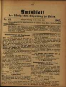 Amtsblatt der Königlichen Regierung zu Posen. 1907.10.22 Nro.43