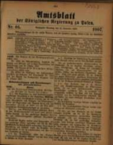 Amtsblatt der Königlichen Regierung zu Posen. 1907.11.12 Nro.46