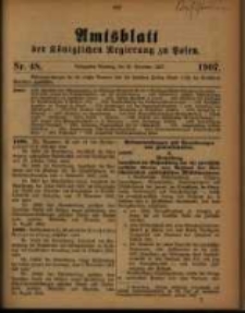 Amtsblatt der Königlichen Regierung zu Posen. 1907.11.26 Nro.48
