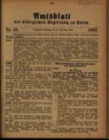 Amtsblatt der Königlichen Regierung zu Posen. 1907.11.26 Nro.48