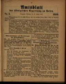 Amtsblatt der Königlichen Regierung zu Posen. 1910.01.18 Nro.3