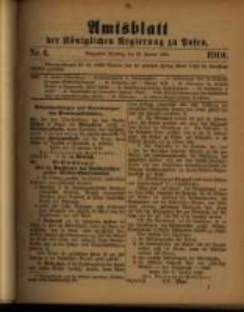 Amtsblatt der Königlichen Regierung zu Posen. 1910.01.25 Nro.4