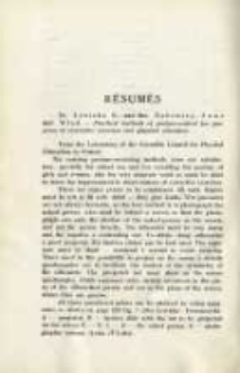 Résumés: Przegląd Sportowo-Lekarski 1931.10/12 R.3 Nr4