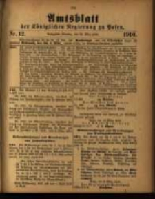 Amtsblatt der Königlichen Regierung zu Posen. 1910.03.22 Nro.12