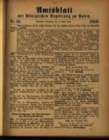 Amtsblatt der Königlichen Regierung zu Posen. 1910.04.19 Nro.16
