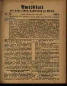 Amtsblatt der Königlichen Regierung zu Posen. 1910.04.26 Nro.17