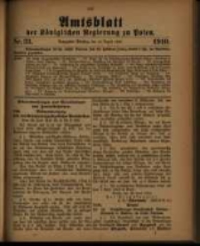 Amtsblatt der Königlichen Regierung zu Posen. 1910.08.16 Nro.33