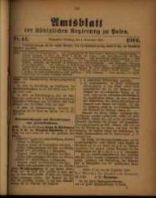 Amtsblatt der Königlichen Regierung zu Posen. 1910.11.01 Nro.44