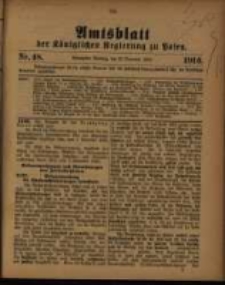 Amtsblatt der Königlichen Regierung zu Posen. 1910.11.29 Nro.48