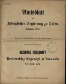 Amtsblatt der Königlichen Regierung zu Posen. 1870.01.04 Nro.1