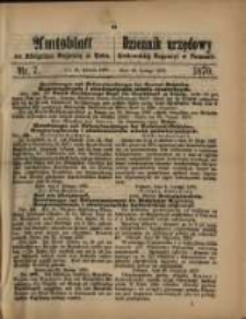 Amtsblatt der Königlichen Regierung zu Posen. 1870.02.15 Nro.7