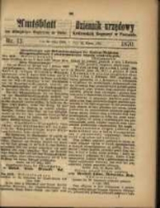 Amtsblatt der Königlichen Regierung zu Posen. 1870.03.29 Nro.13
