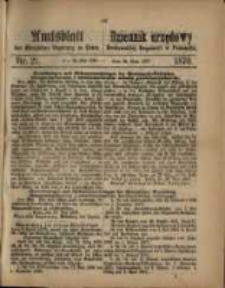 Amtsblatt der Königlichen Regierung zu Posen. 1870.05.24 Nro.21