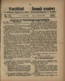 Amtsblatt der Königlichen Regierung zu Posen. 1870.06.21 Nro.25