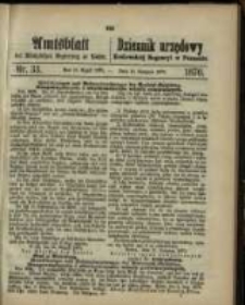 Amtsblatt der Königlichen Regierung zu Posen. 1870.08.16 Nro.33