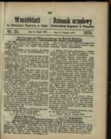 Amtsblatt der Königlichen Regierung zu Posen. 1870.08.16 Nro.33