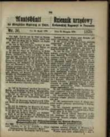 Amtsblatt der Königlichen Regierung zu Posen. 1870.08.30 Nro.36