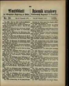 Amtsblatt der Königlichen Regierung zu Posen. 1870.09.20 Nro.38