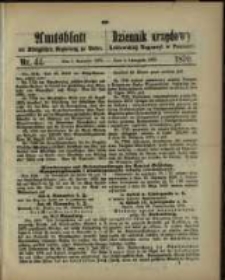 Amtsblatt der Königlichen Regierung zu Posen. 1870.11.01 Nro.44
