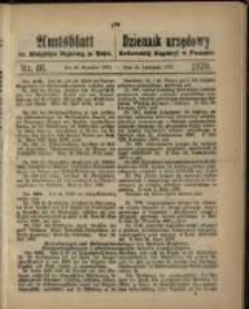 Amtsblatt der Königlichen Regierung zu Posen. 1870.11.15 Nro.46