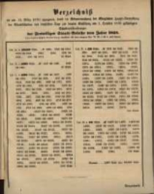 Verzeichniss der am 12. März 1870 … der Freiwilligen Staats=Anleihe vom Jahre 1848