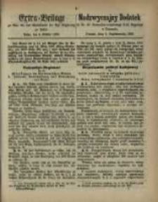 Extra-Beilage zu Nro. 40 des Amtsblatt der Königl. Regierung zu Posen