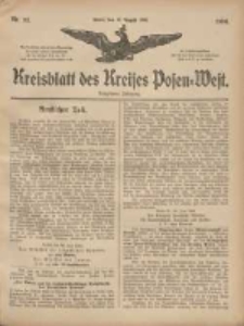 Kreisblatt des Kreises Posen-West 1906.08.17 Jg.18 Nr33