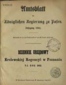 Amtsblatt der Königlichen Regierung zu Posen. 1864.01.05 Nro.1