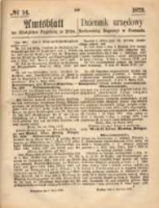 Amtsblatt der Königlichen Regierung zu Posen. 1873.04.03 Nro.14
